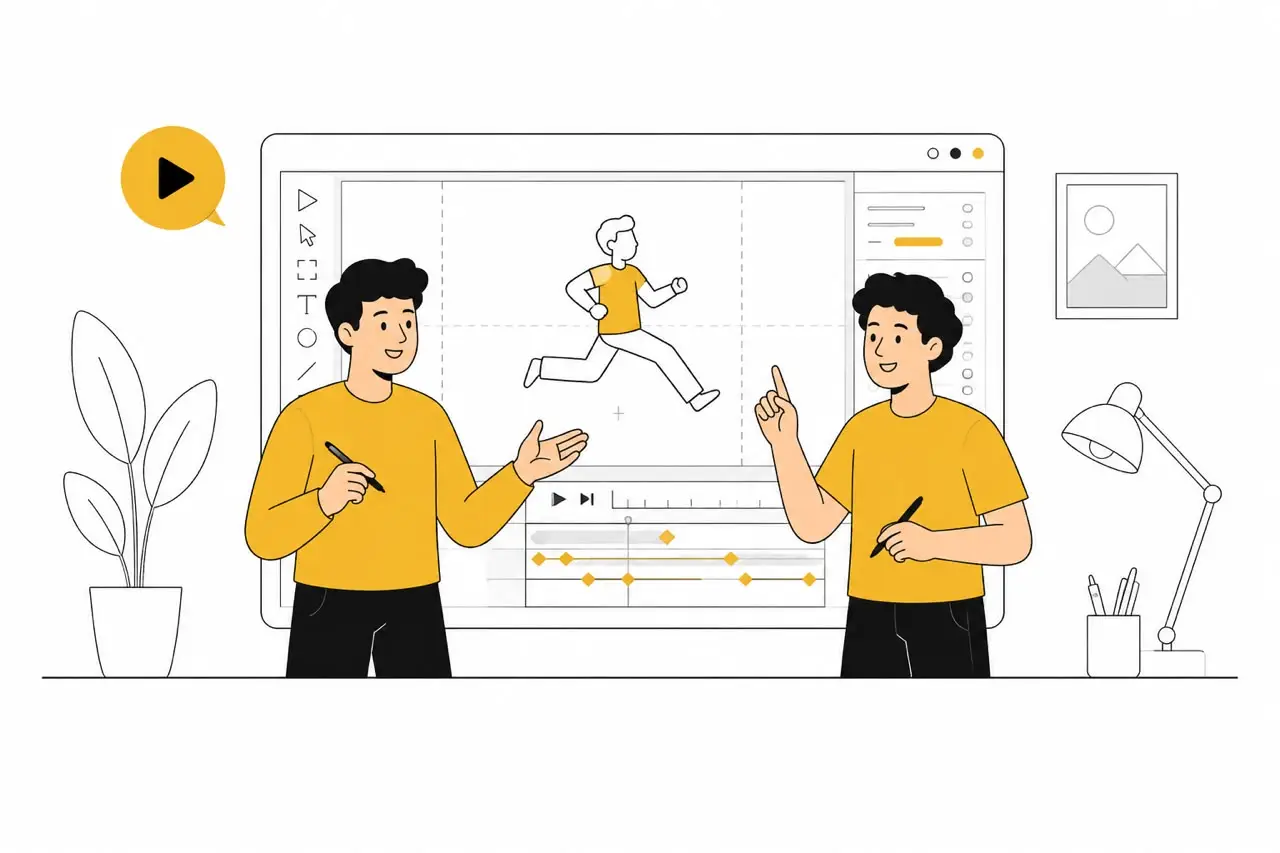 2D animation services illustration