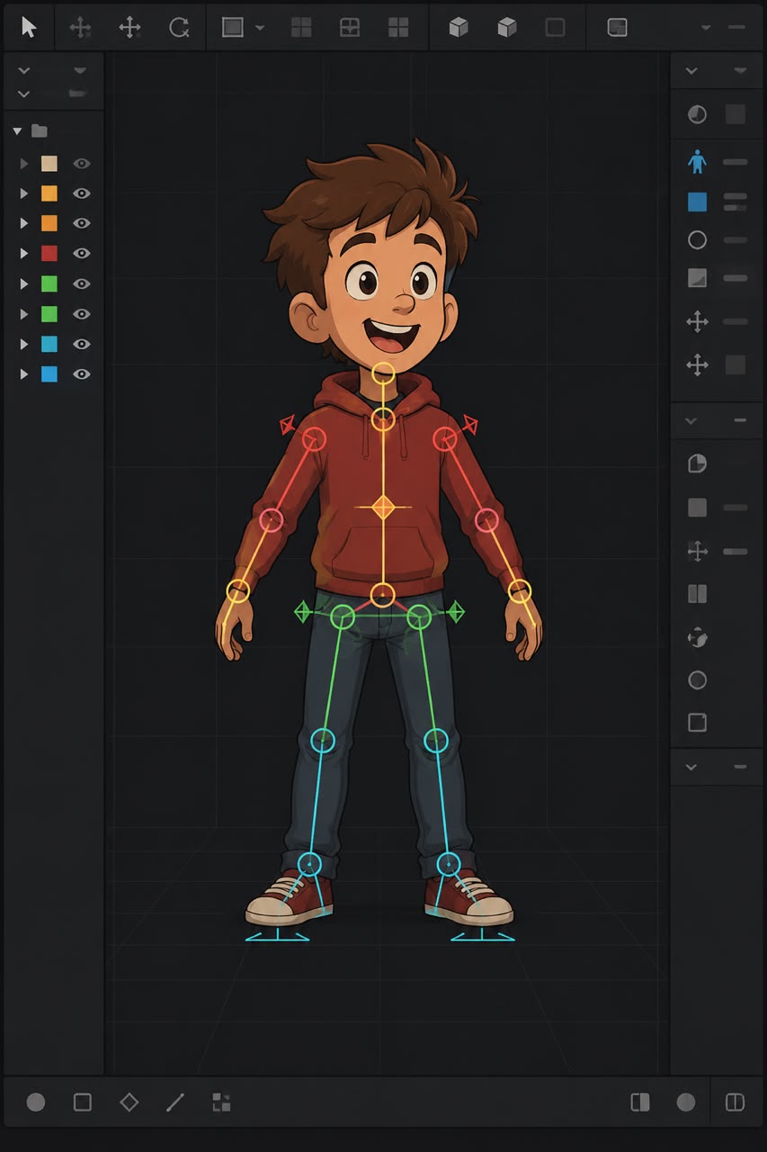 2D character rigging