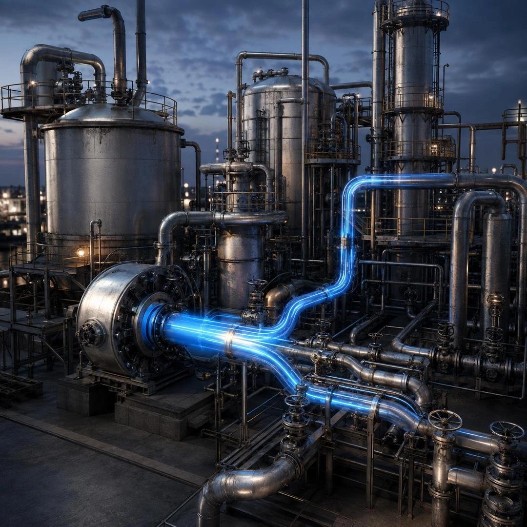 Animated industrial process and pipeline system
