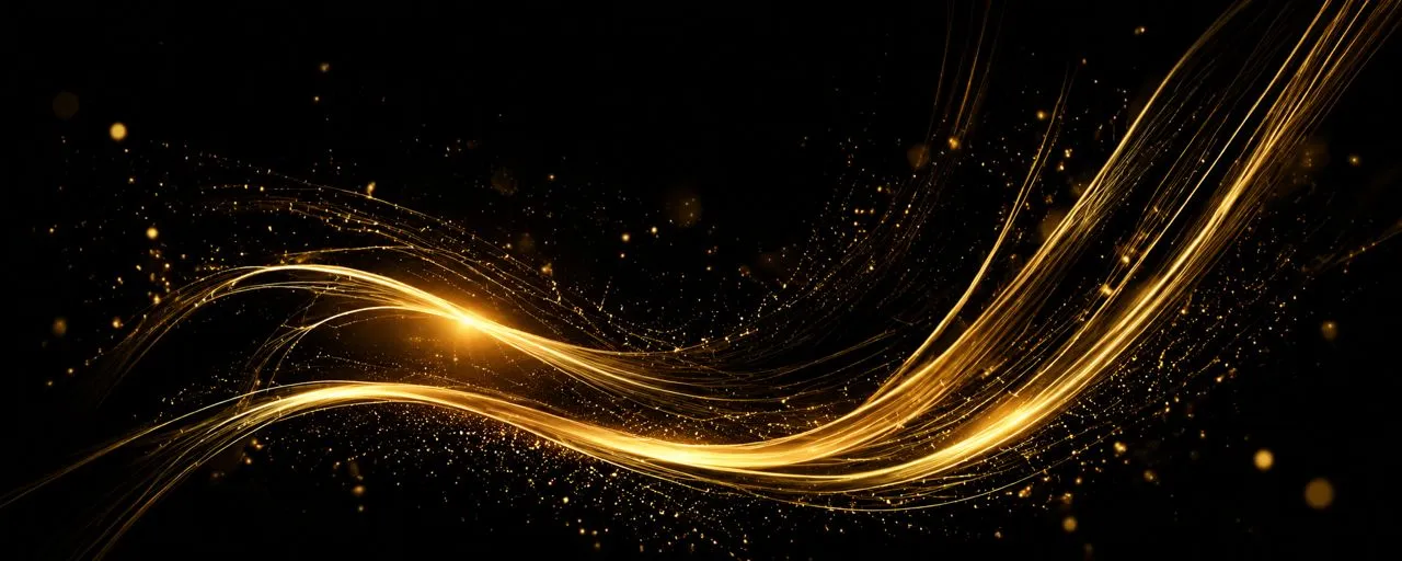 Flowing abstract gold motion graphic
