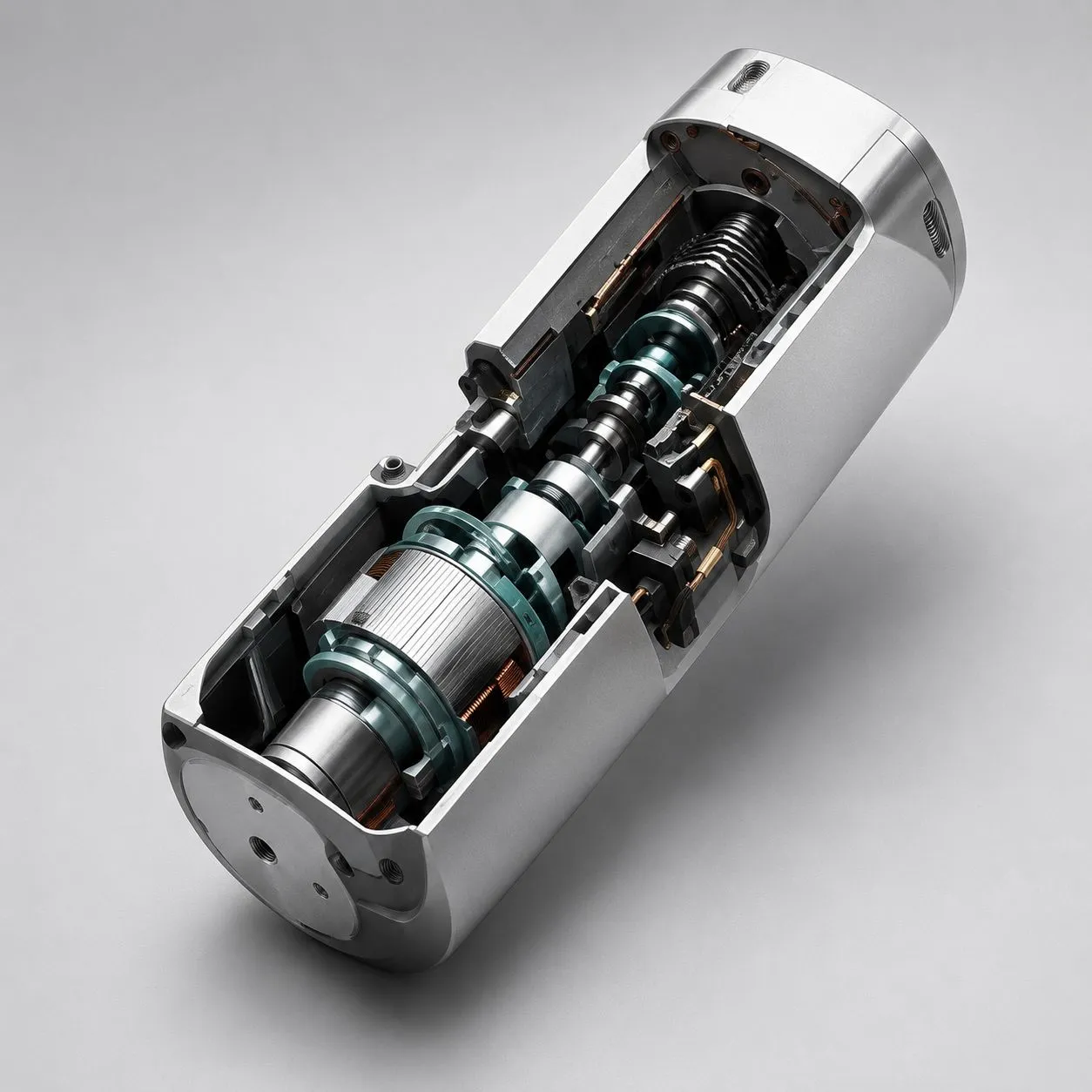 Technical cutaway product rendering